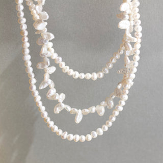 long pearl beaded necklace