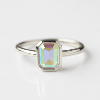 mystic topaz ring silver