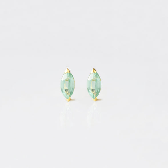 Mint Kyanite Marquise Stud Earrings