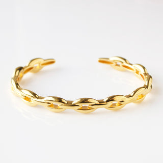 chain cuff bracelet in gold
