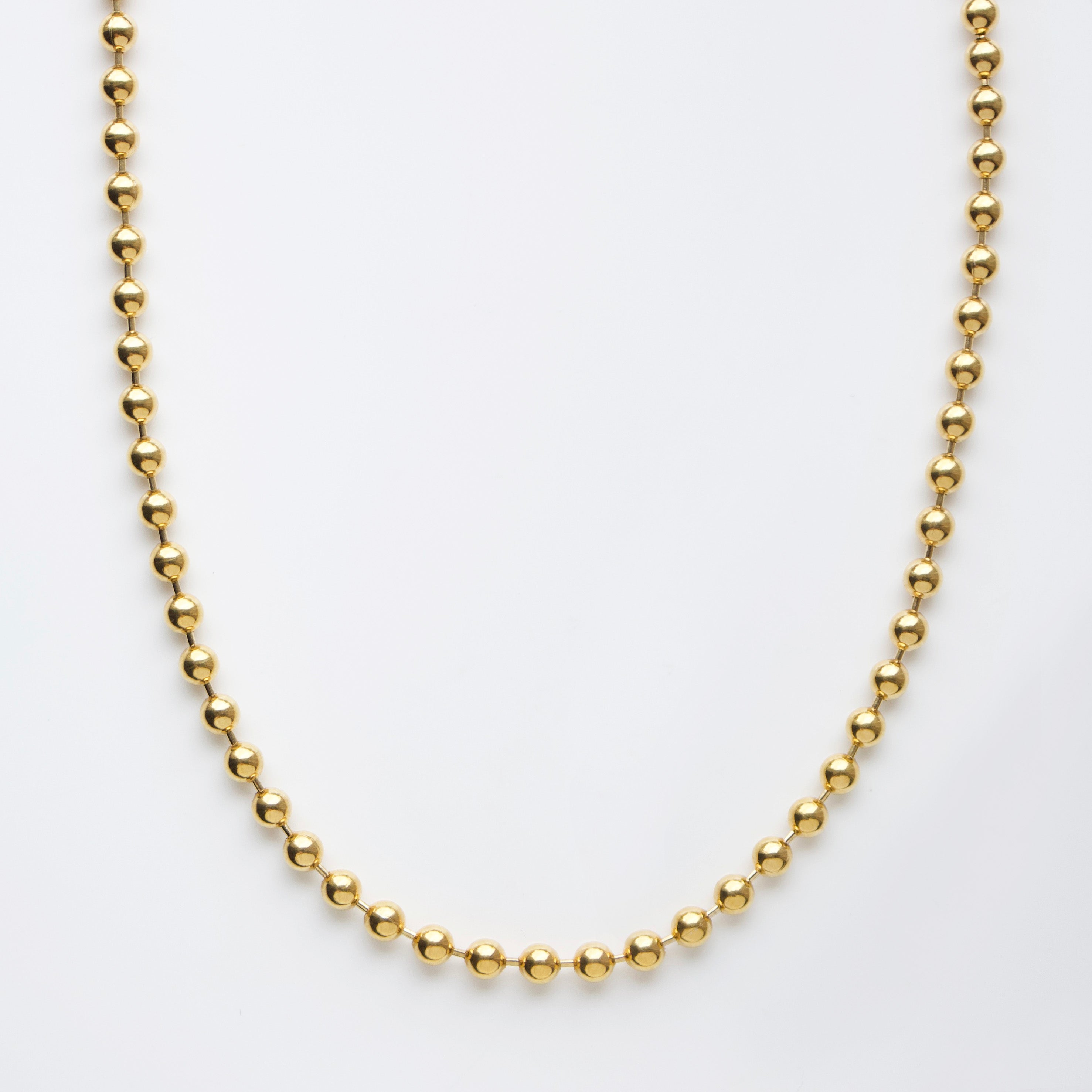 gold bobble chain necklace