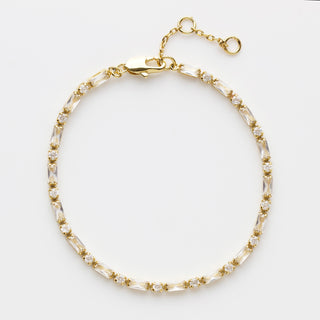 gold plated cz tennis bracelet