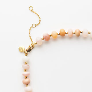 pink opal beaded necklace 