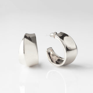 chunky hoop earrings silver