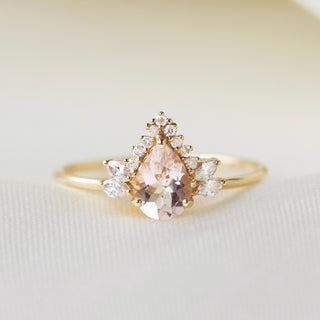 morganite and diamond engagement ring