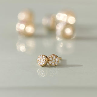 pave diamond stud earrings