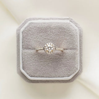 CVD diamond engagement ring