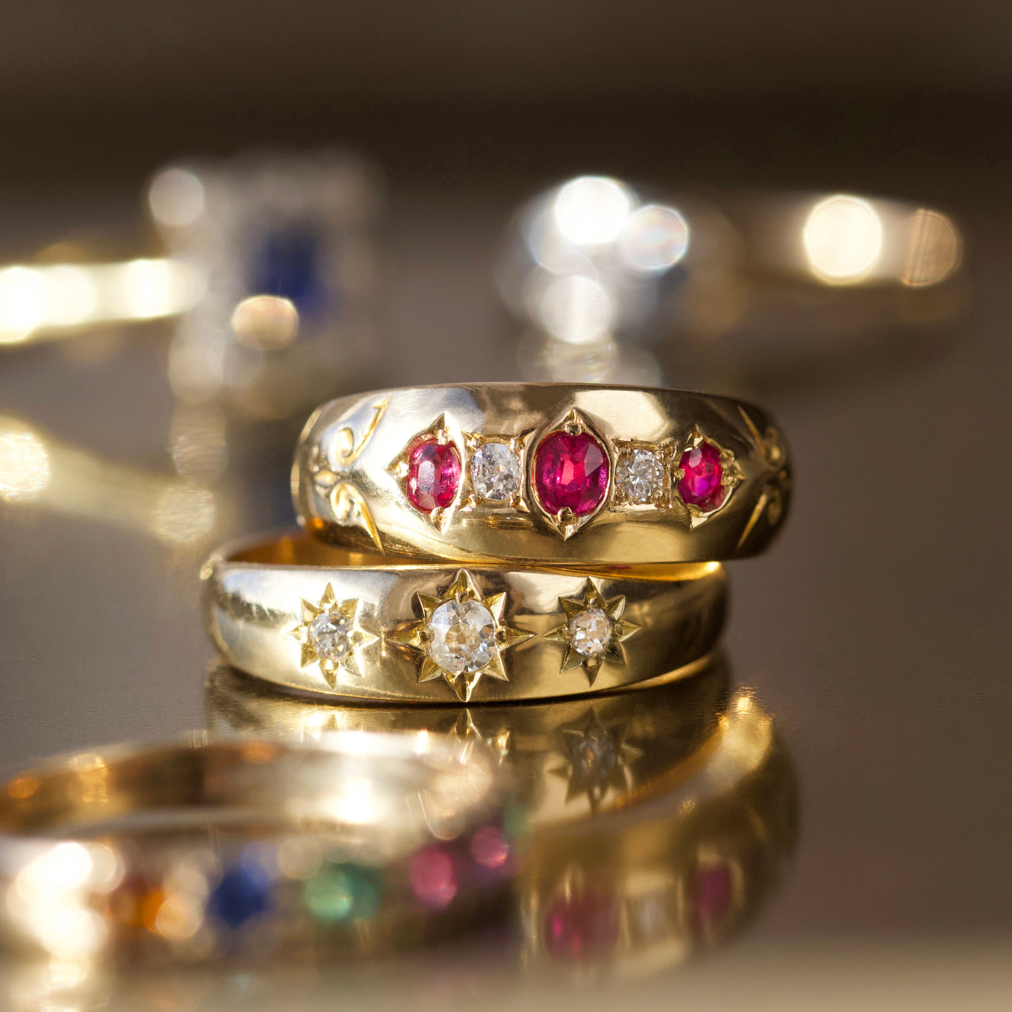 vvintage ruby and diamond ring