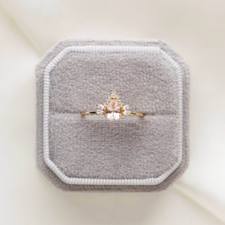 morganite and diamond engagement ring