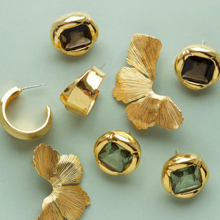 Louise Thompson Lucky Fern Green Topaz Vintage Studs