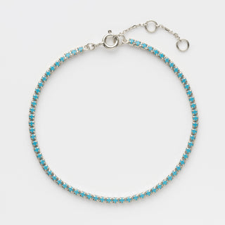 nano turquoise tennis bracelet silver