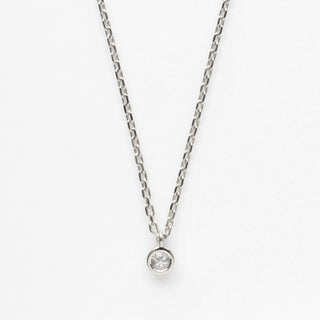 sapphire solitaire necklace in silver 