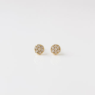 pave diamond stud earrings