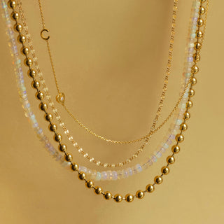 gold bobble chain necklace