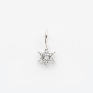 Carrie Elizabeth Sterling Silver Star Charm in Green Amethyst