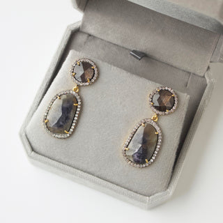 sapphire statement sparkle earrings