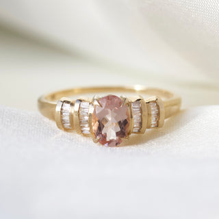 Morganite & diamond ring