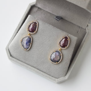 sapphire statement sparkle earrings