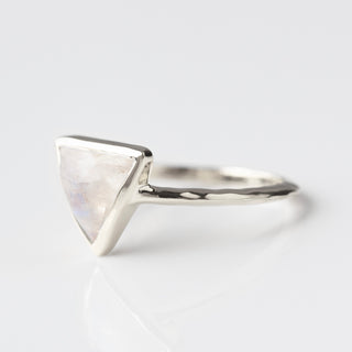 moonstone triangle ring