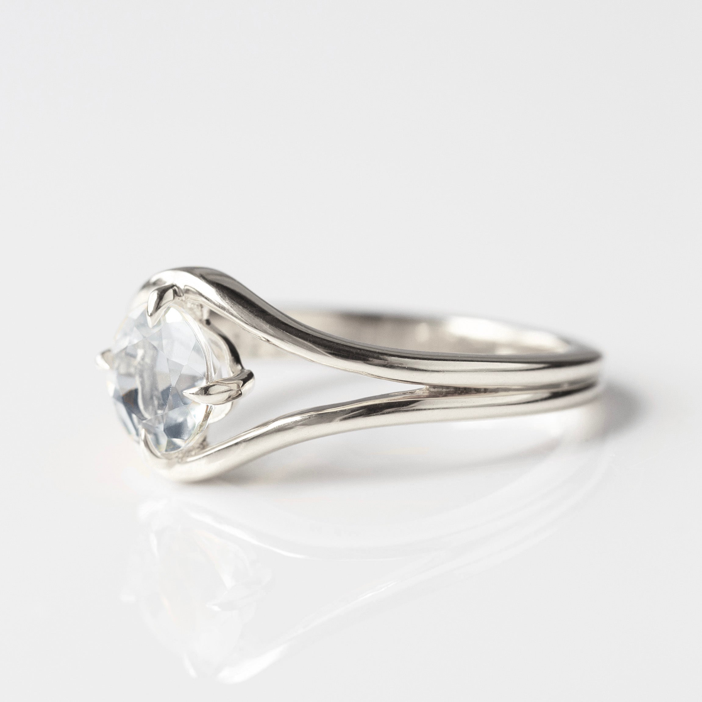 green amethyst silver ring