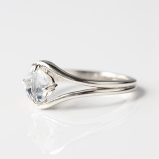 green amethyst silver ring