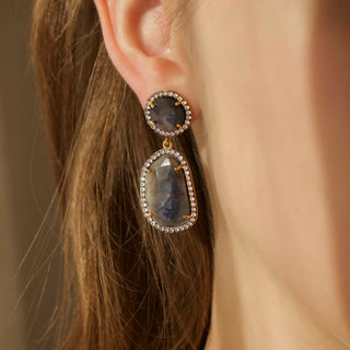 sapphire statement sparkle earrings