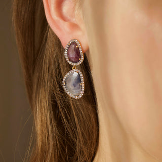 sapphire statement sparkle earrings