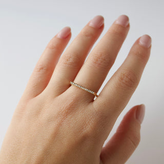 diamond bar stacking ring solid gold