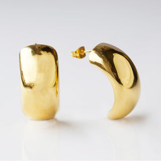 Statement Dome Stud earrings in gold
