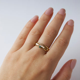 Romilly Emerald Stacking Ring