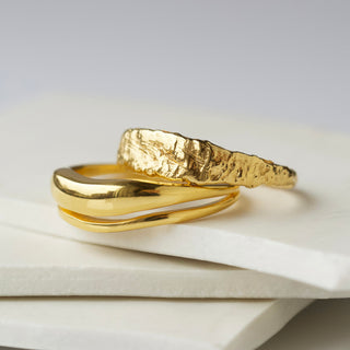 organic double stacking band gold