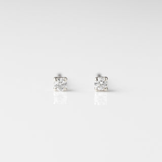 diamond studs silver