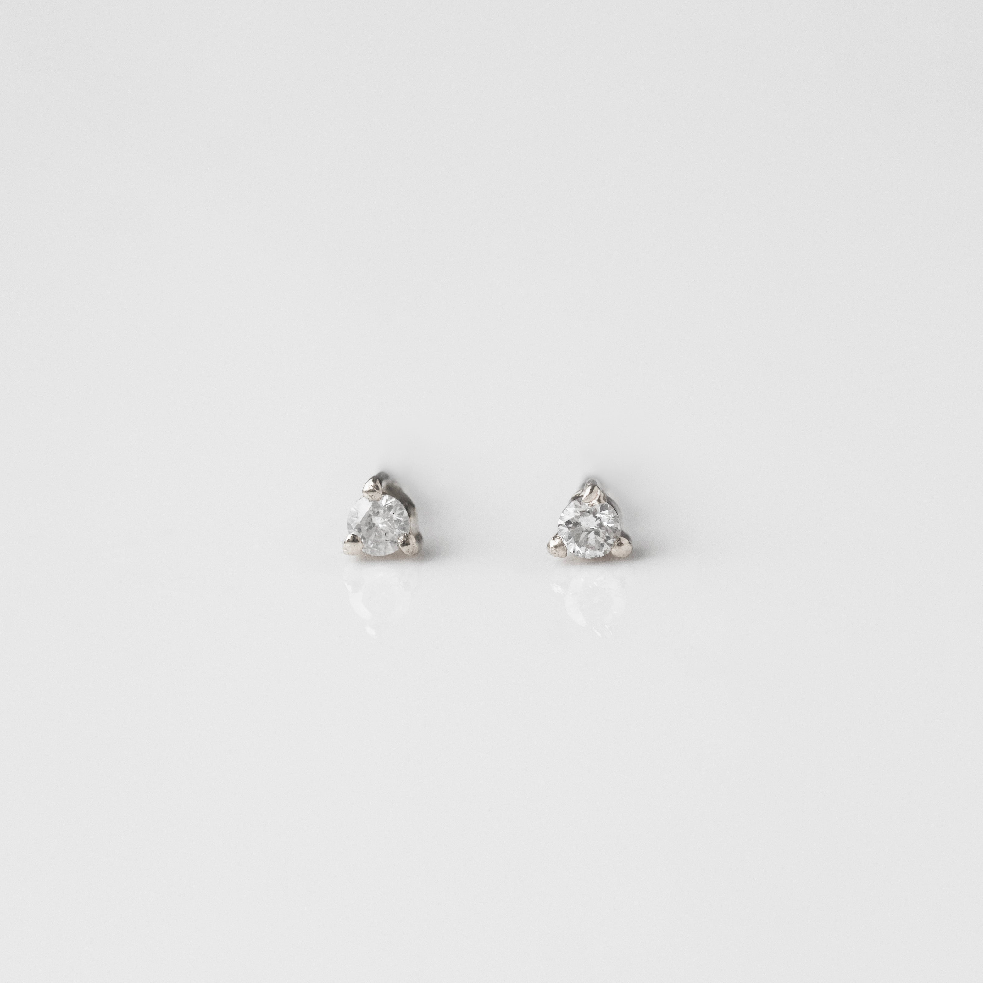 Diamond Stud Earrings Sterling Silver Stud Earrings Carrie