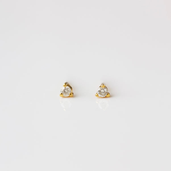 Solid Gold Diamond stud earrings