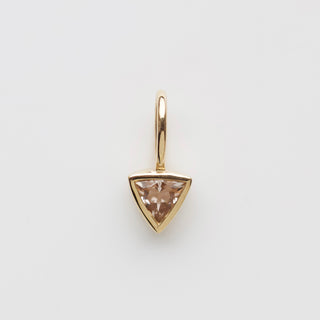 Morganite pendant solid gold