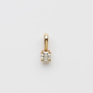 Diamond charm in solid gold