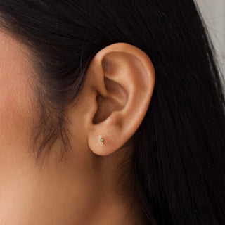 tourmaline flatback stud earring