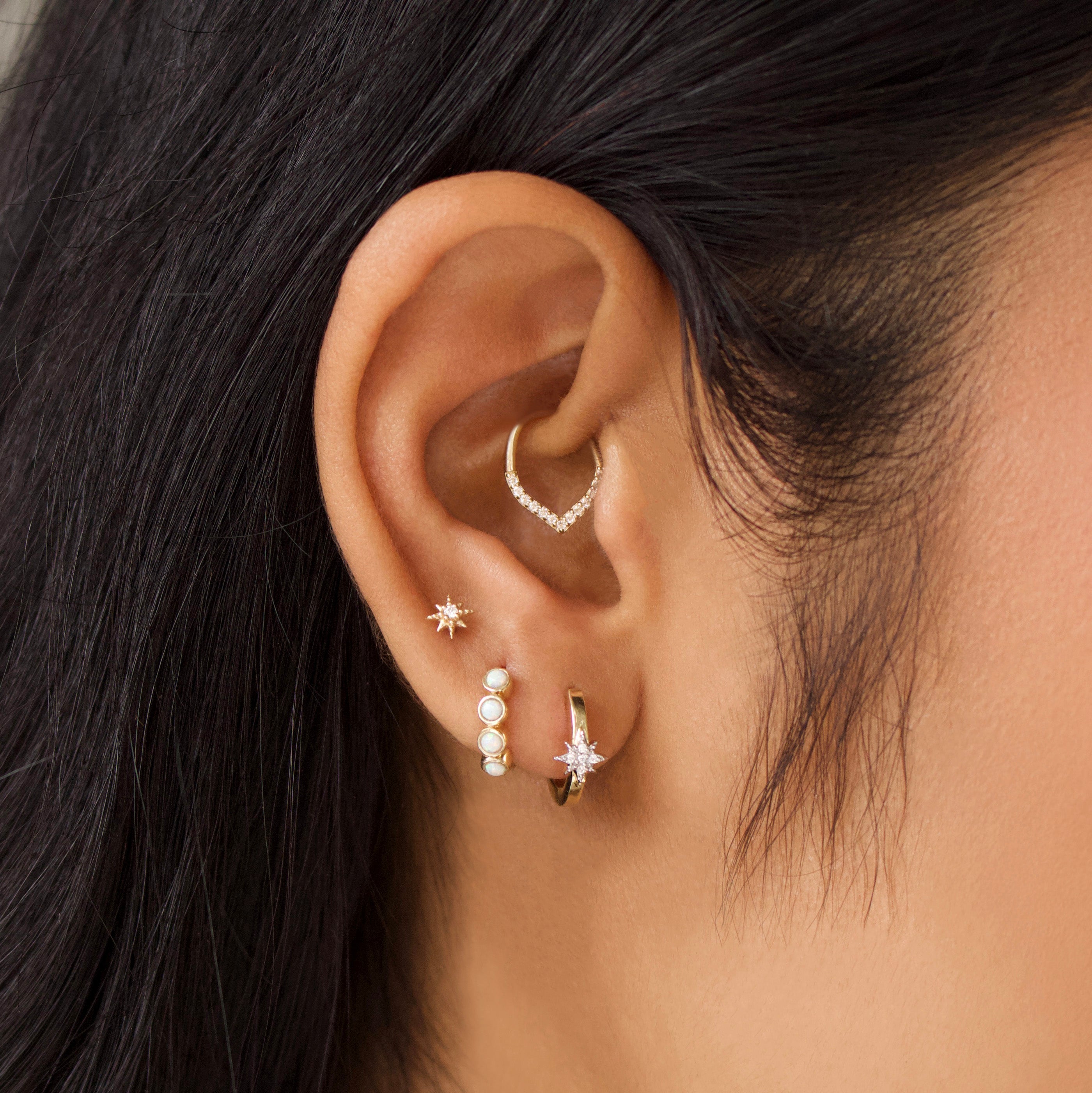 Tapered Clicker Hoop Earring