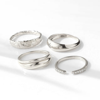 open diamond eternity ring silver