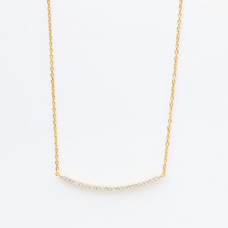 diamond bar necklace gold