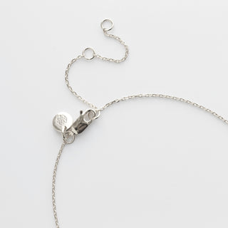 Diamond bar necklace in silver