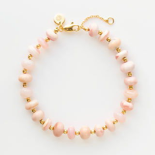 pink opal beaded bracelet