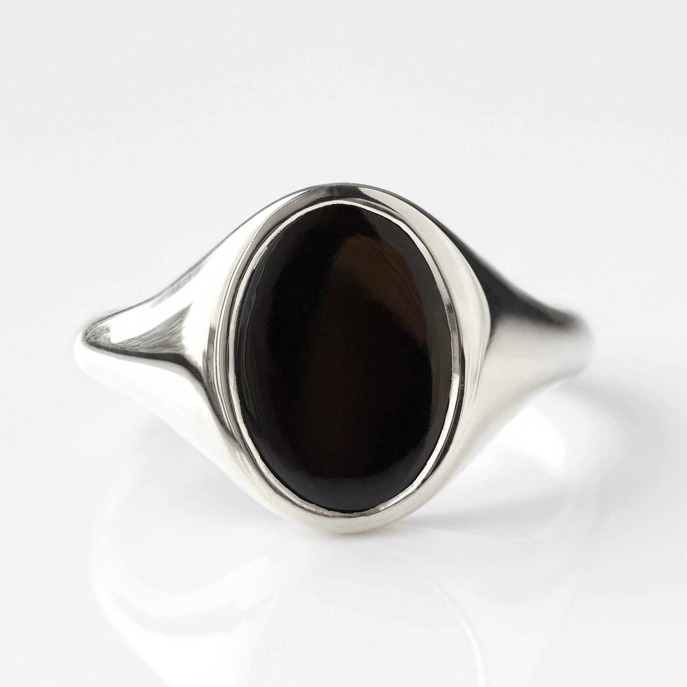 Mens Onyx Oval Signet Ring – Carrie Elizabeth