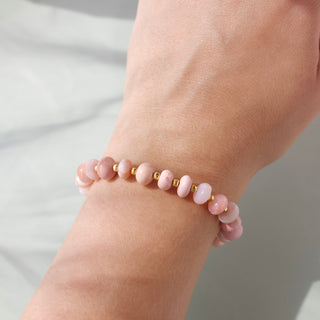 Pink Opal Beaded Bracelet