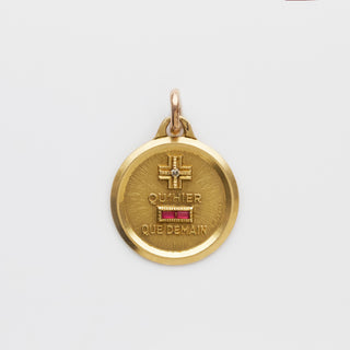 Ruby & Diamond vintage french love token with meaningful message