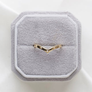 Diamond Star Set Wishbone Wedding Band