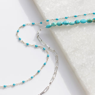Mohave Turquoise & Chain Necklace