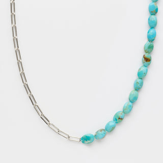 Mohave Turquoise & Chain Necklace