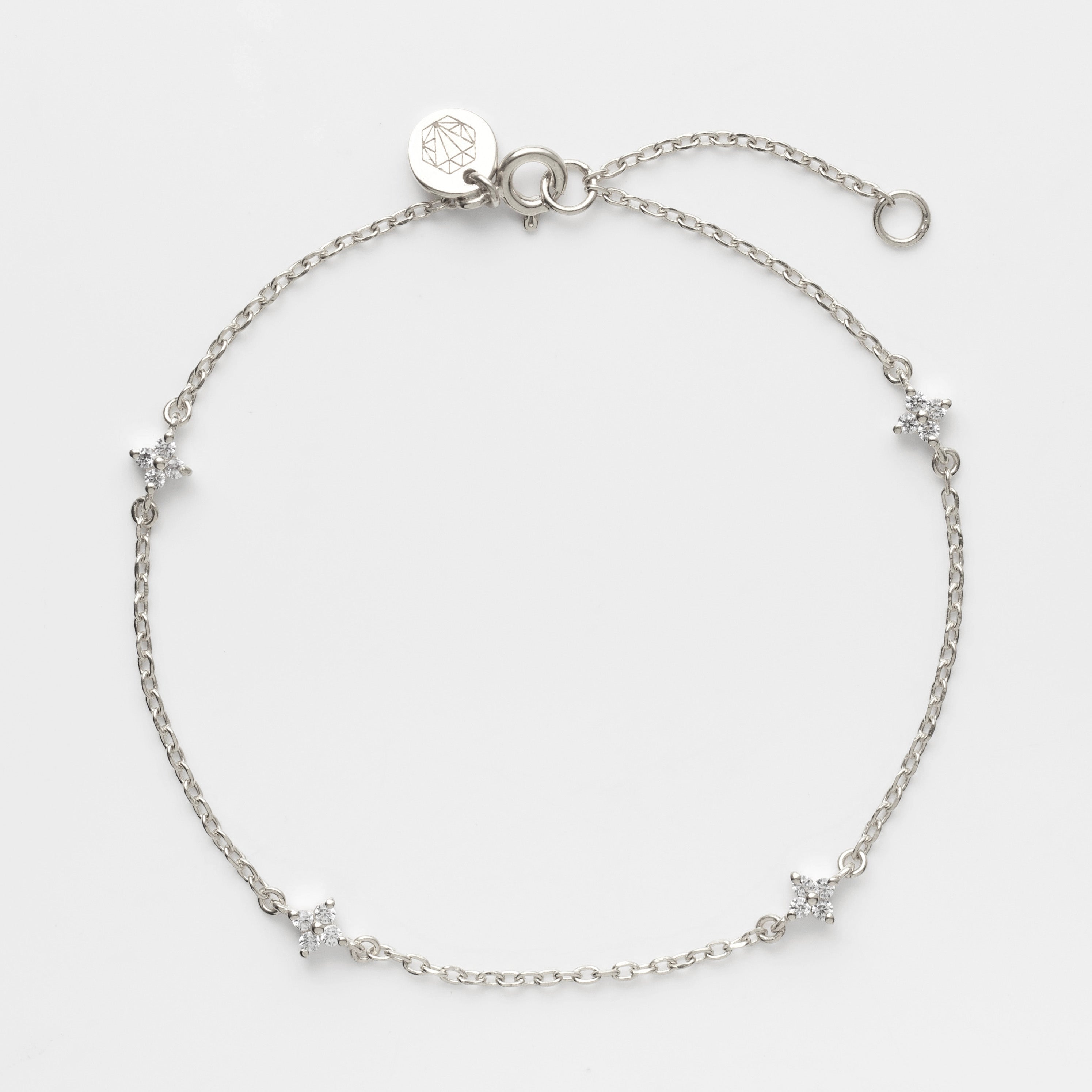 flower delicate bracelet silver