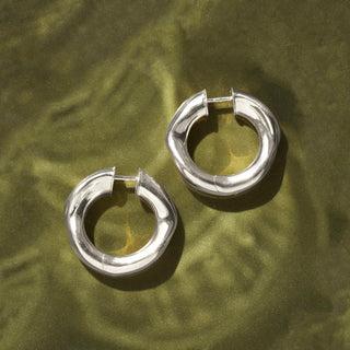 chunky hoop earrings